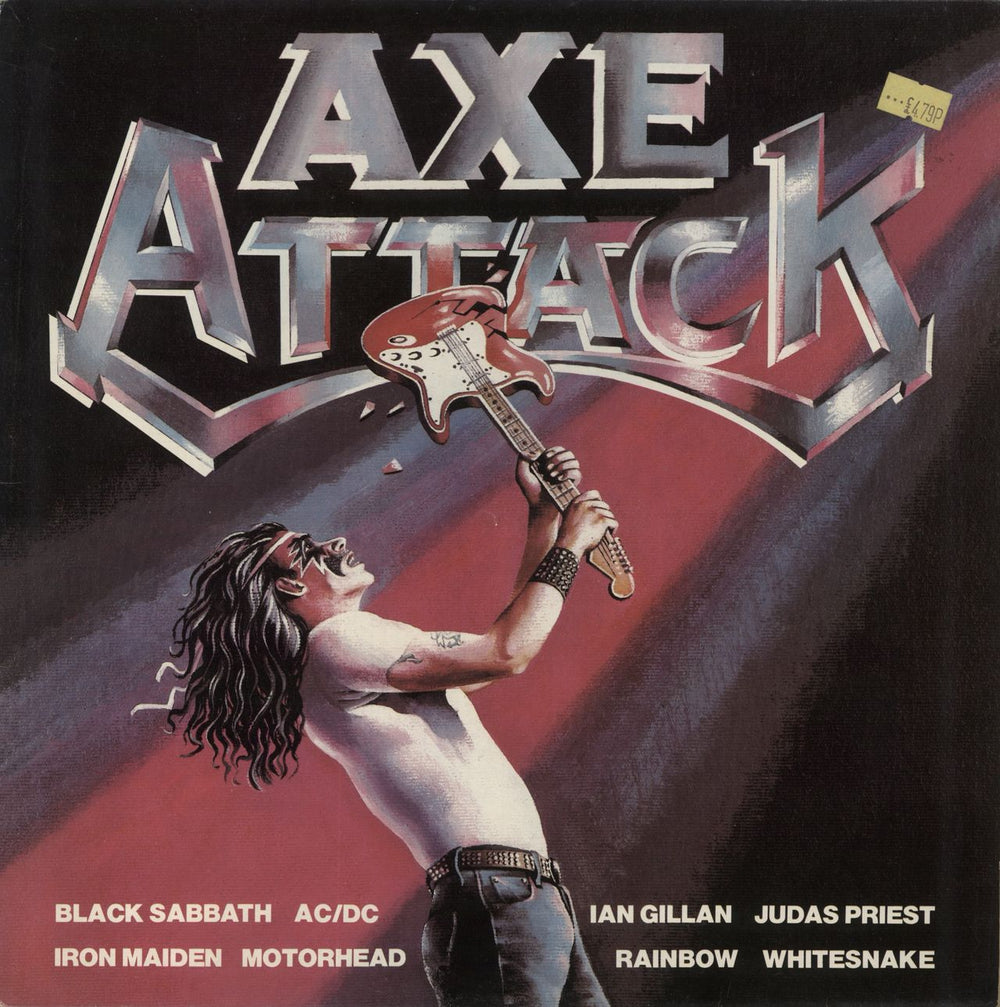 Iron Maiden Axe Attack - 1st UK vinyl LP album (LP record) NE1100