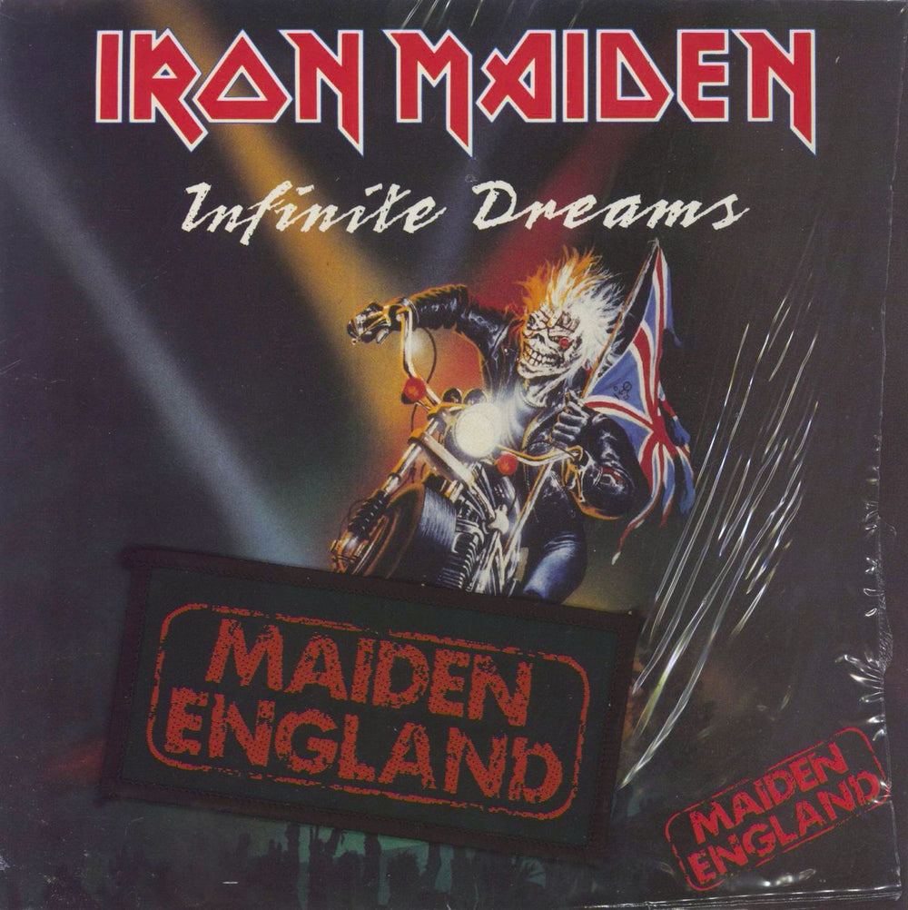 Iron Maiden Infinite Dreams + Patch - Shrink UK 7" vinyl single (7 inch record / 45) EMS117