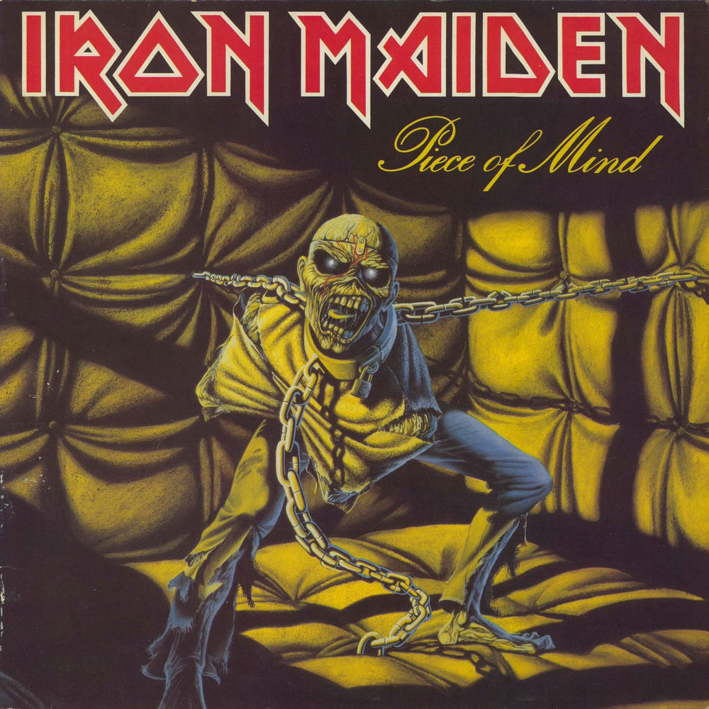 Iron Maiden Piece Of Mind - 1st + Insert - VG UK vinyl LP album (LP record) EMA800