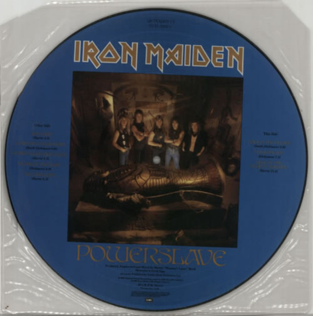 Iron Maiden Powerslave UK picture disc LP (vinyl picture disc album) IROPDPO00691