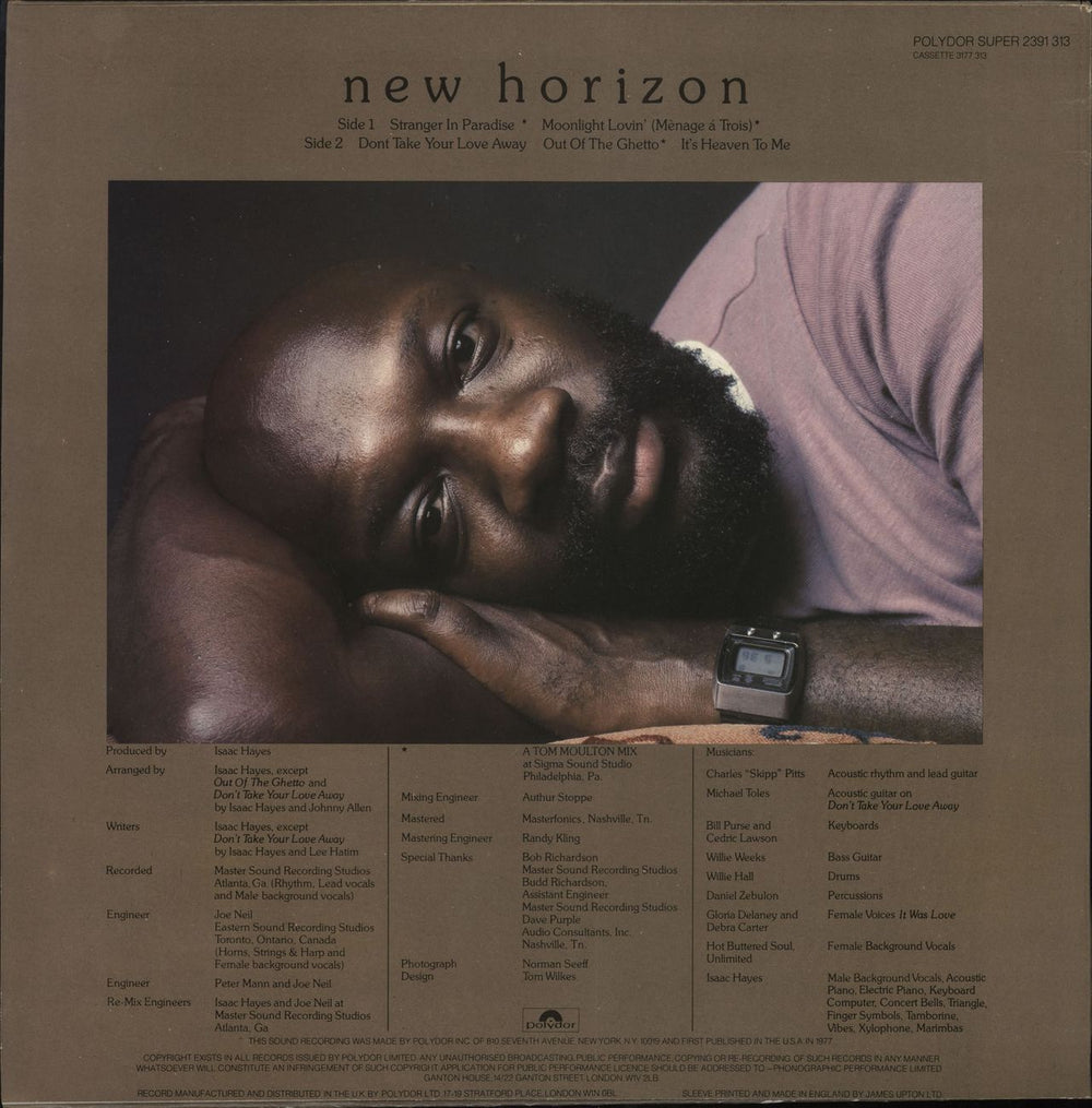 Isaac Hayes New Horizon UK vinyl LP album (LP record)