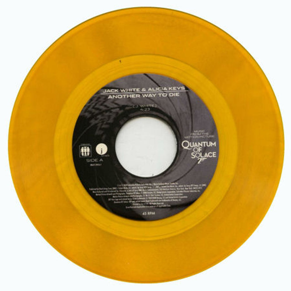 Jack White Another Way To Die US 7" vinyl single (7 inch record / 45) ITE07AN456443