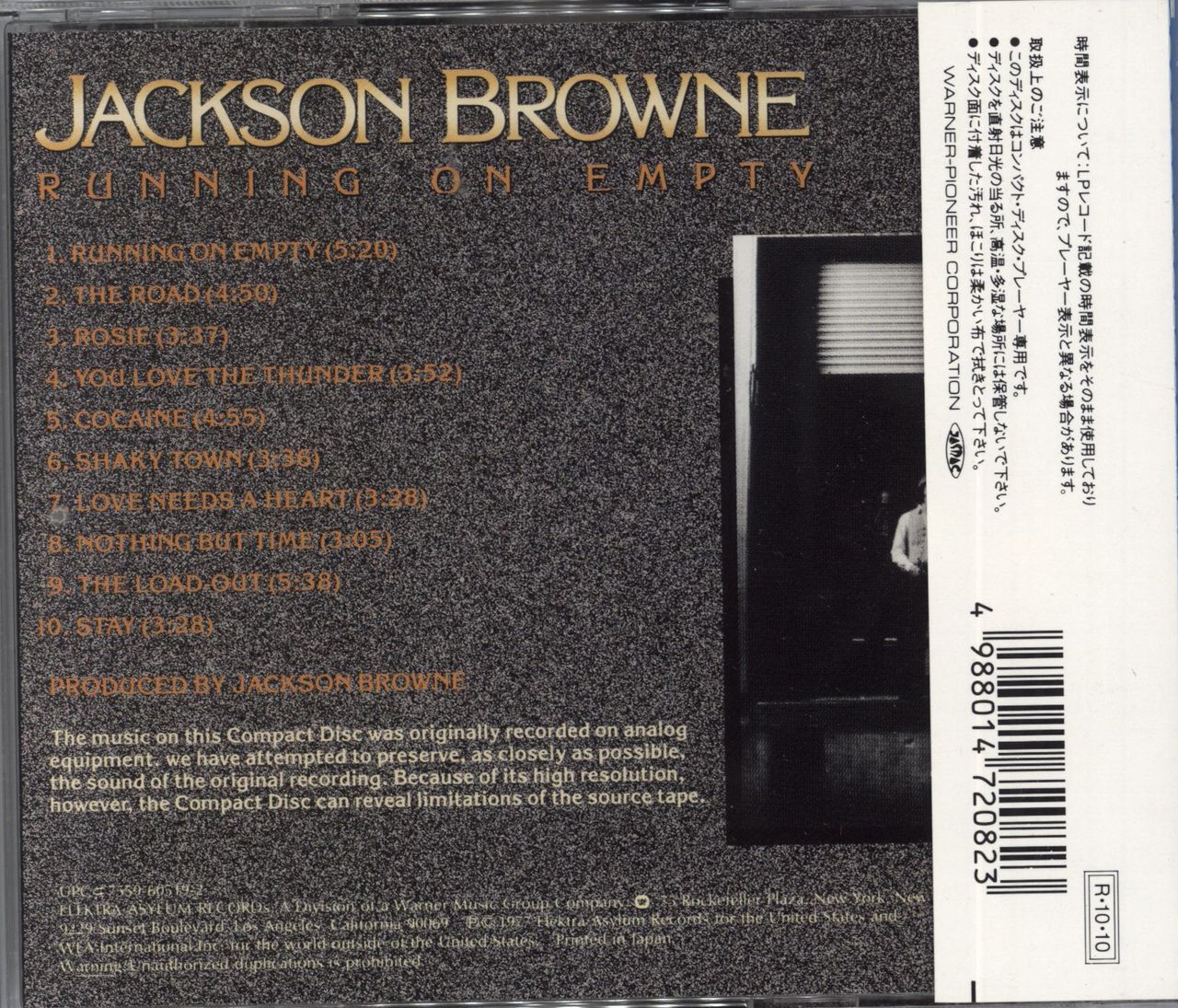 Jackson Browne Running On Empty Japanese CD album — RareVinyl.com