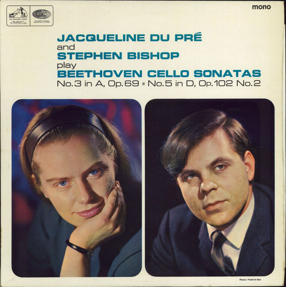 Jacqueline Du Pré Jacqueline Du Pré & Stephen Bishop Play Beethoven Cello Sonatas - 1st UK vinyl LP album (LP record) HQM1029