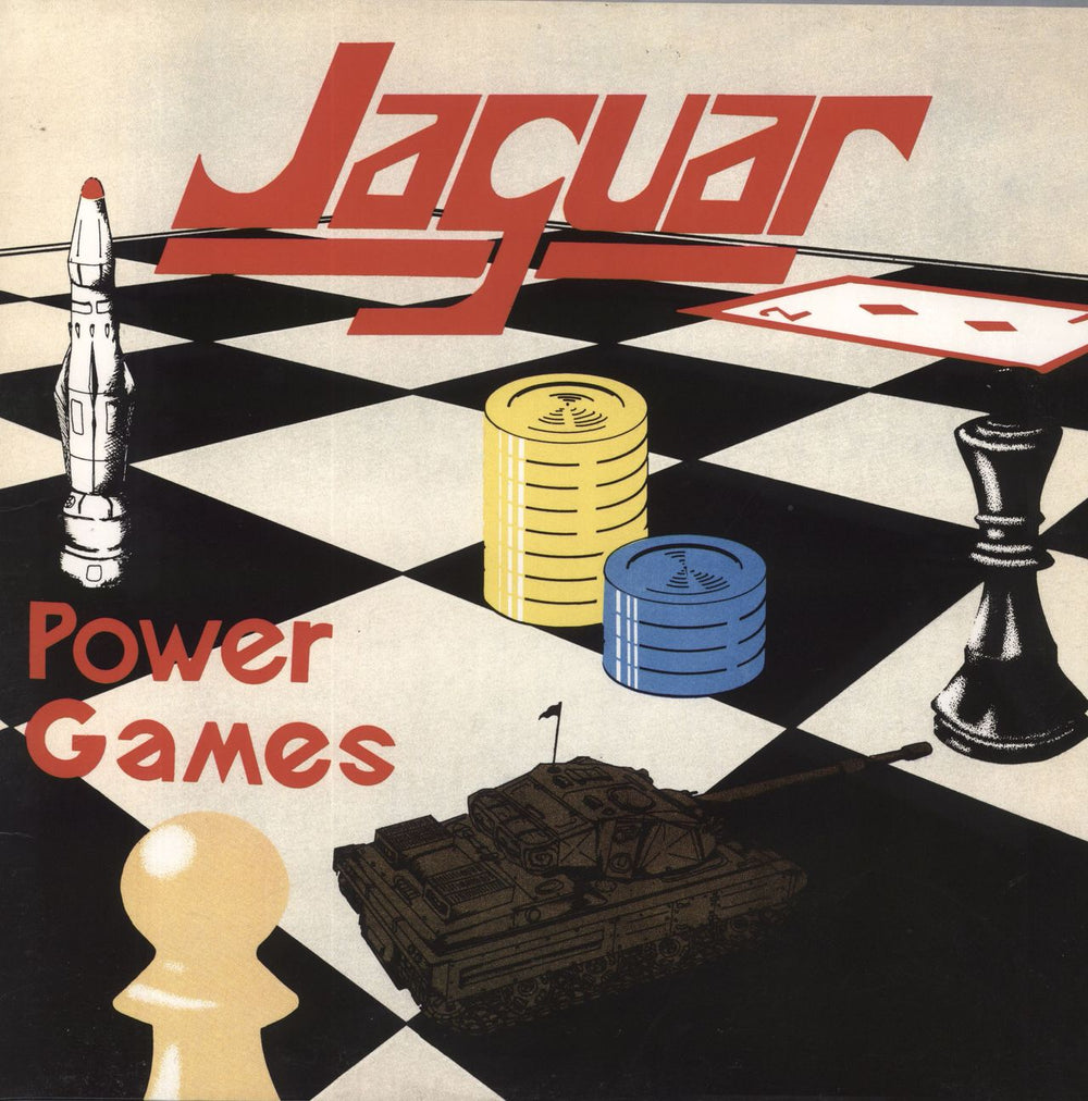 Jaguar Power Games - Red Clear Vinyl UK vinyl LP album (LP record) BOBV462LP