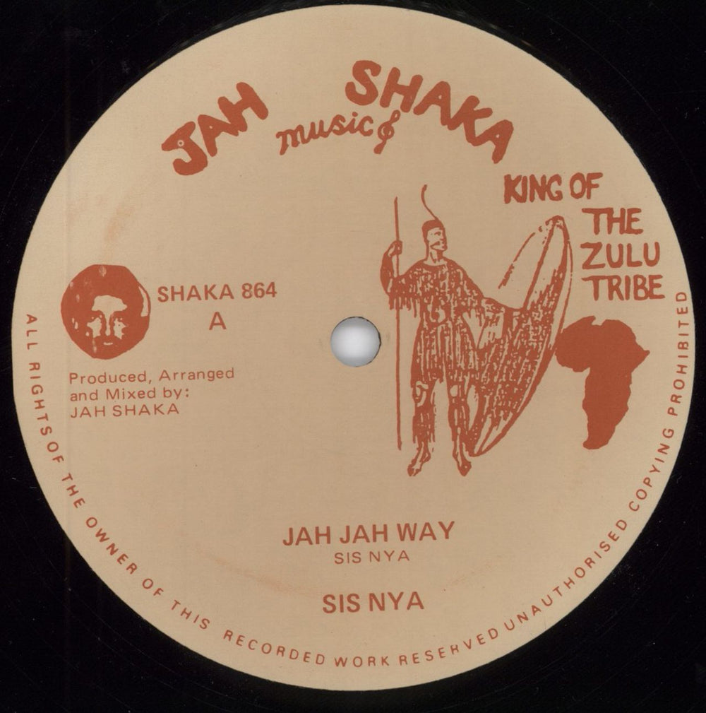 Jah Shaka Jah Jah Way UK 12" vinyl single (12 inch record / Maxi-single) SHAKA864