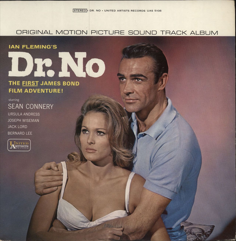 James Bond Dr. No - shrink US vinyl LP album (LP record) UAS5108