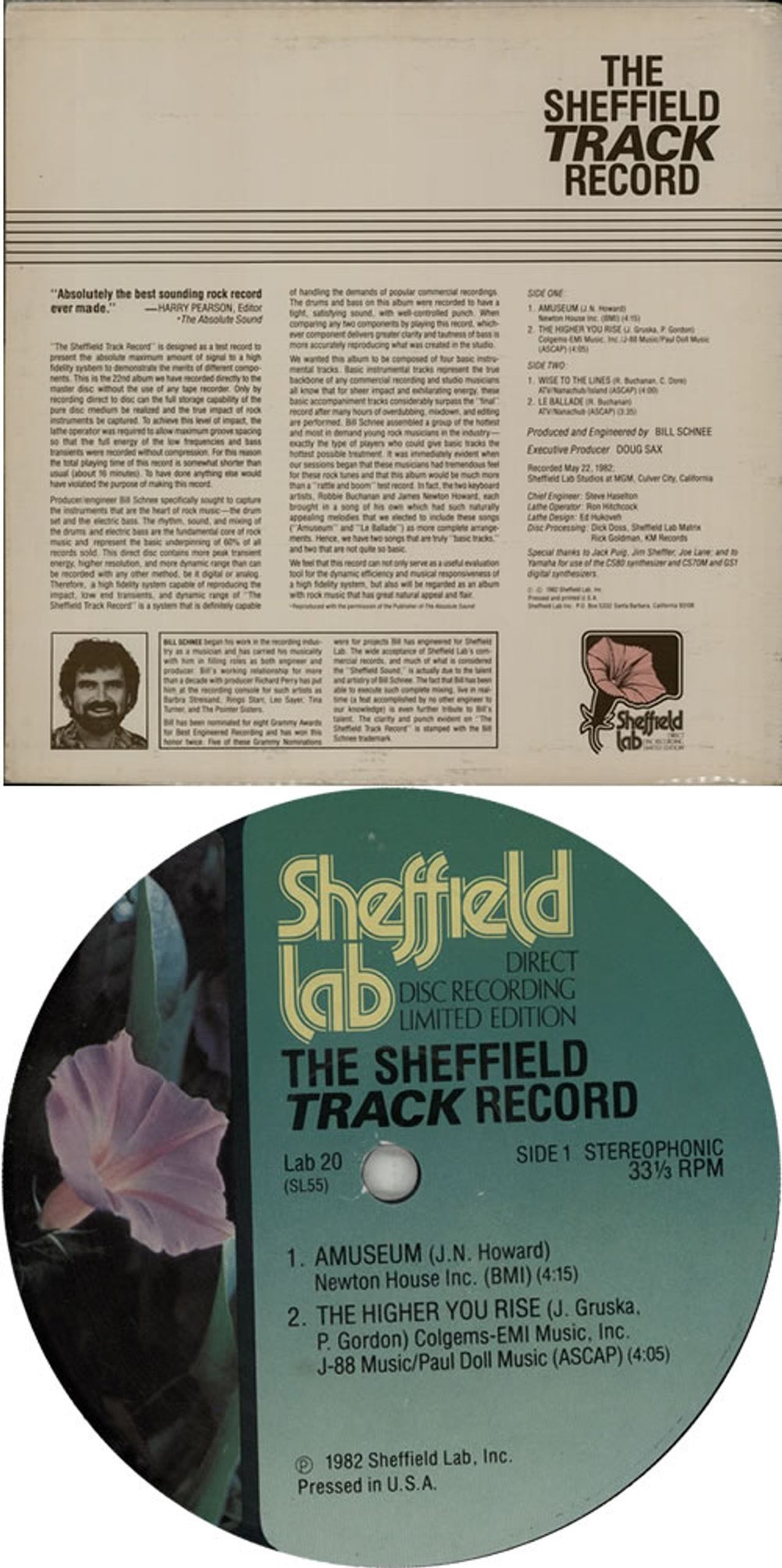James Newton Howard The Sheffield Track Record - Rock Instrumental Tracks US vinyl LP album (LP record) JHXLPTH501678