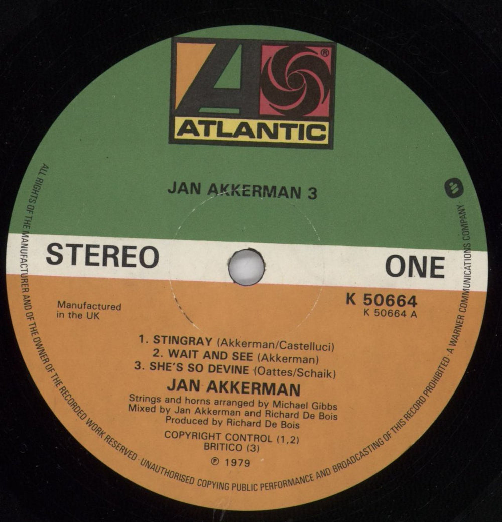 Jan Akkerman Jan Akkerman 3 - EX UK vinyl LP album (LP record) JKKLPJA820028