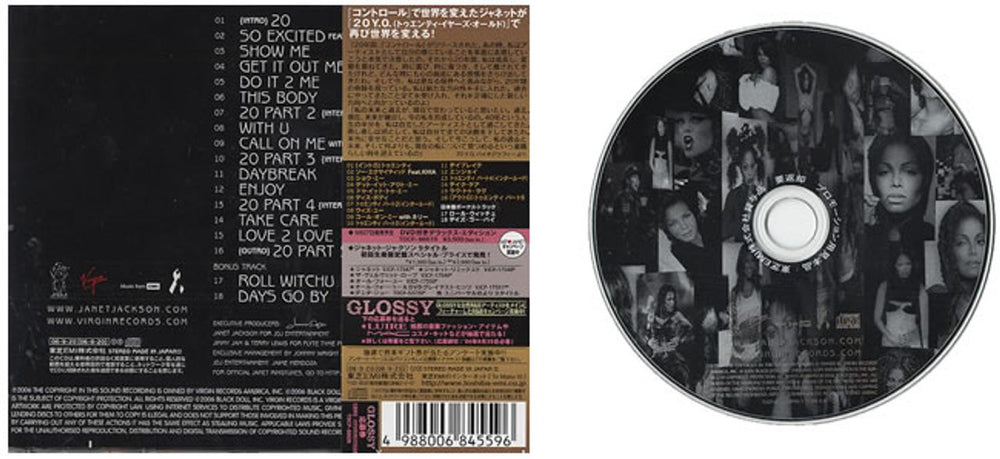 Janet Jackson 20 Y.O. Japanese Promo CD album (CDLP) J-JCDYO376320