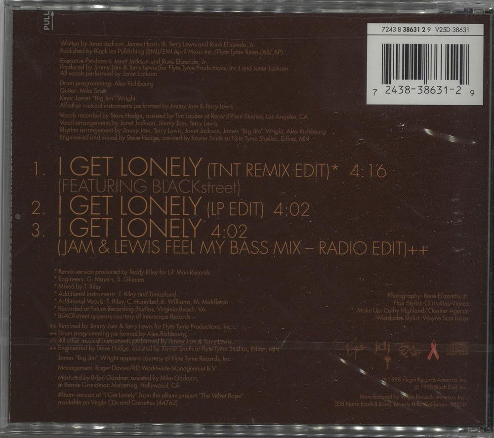 Janet Jackson I Get Lonely US CD single (CD5 / 5") J-JC5IG112472