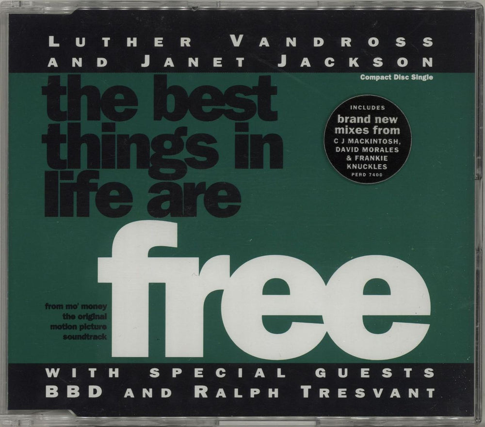 Janet Jackson The Best Things In Life Are Free UK CD single (CD5 / 5") PERD7400