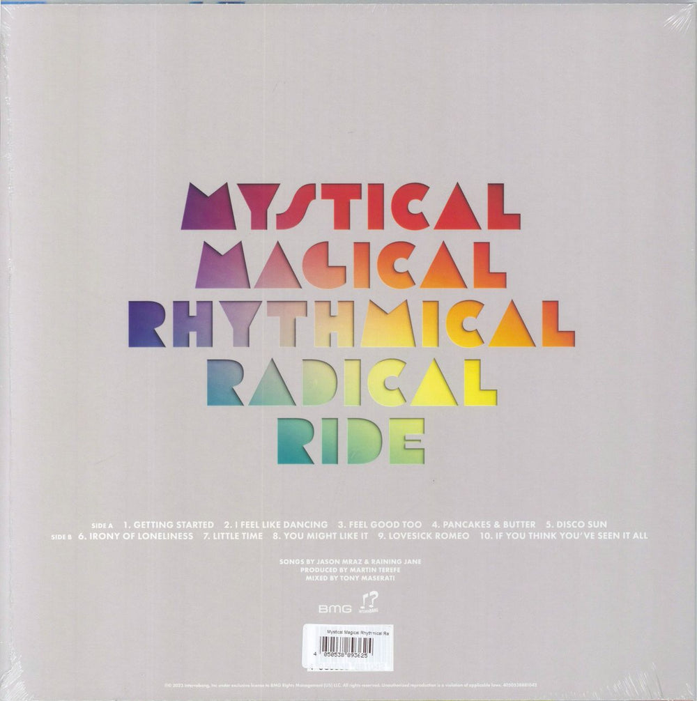 Jason Mraz Mystical Magical Rhythmical Radical Ride - Blue Vinyl - Sealed UK vinyl LP album (LP record) 4050538893625