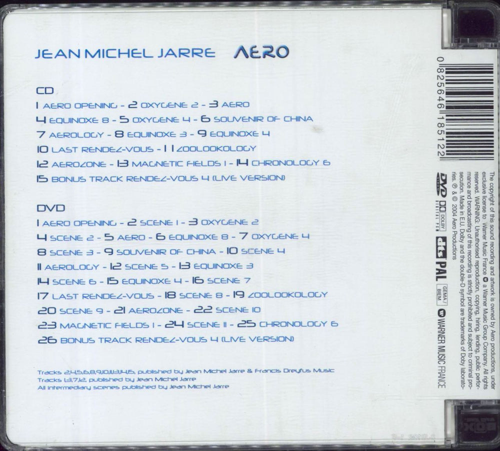 Jean-Michel Jarre Aero (Anthology of Electronic Revisited Originals) UK 2-disc CD/DVD set 825646185122