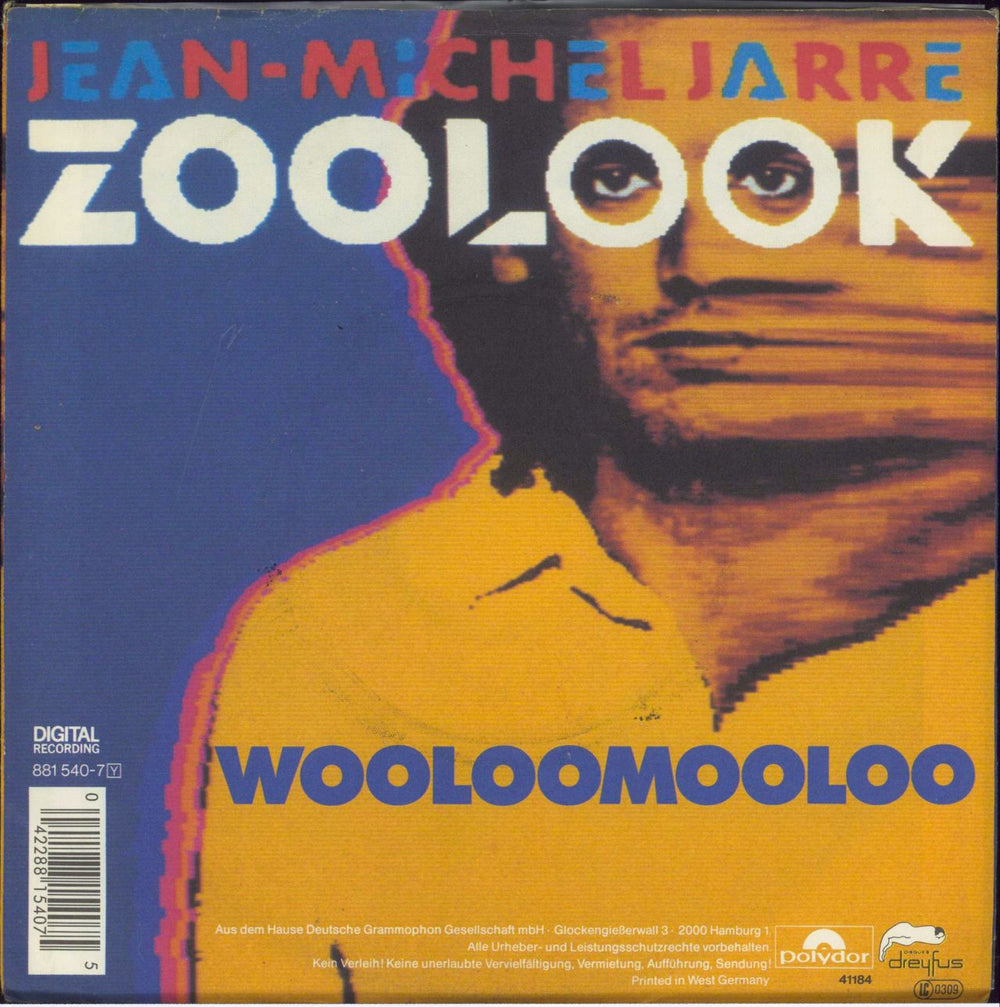 Jean-Michel Jarre Zoolook German 7" vinyl single (7 inch record / 45) 042288154075