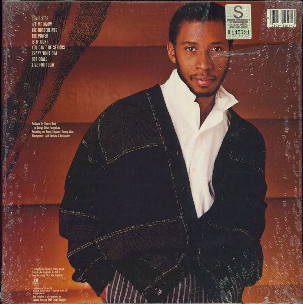 Jeffrey Osborne Don't Stop US vinyl LP album (LP record)
