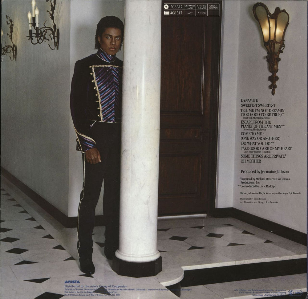 Jermaine Jackson Dynamite - Stickered Sleeve German vinyl LP album (LP record)