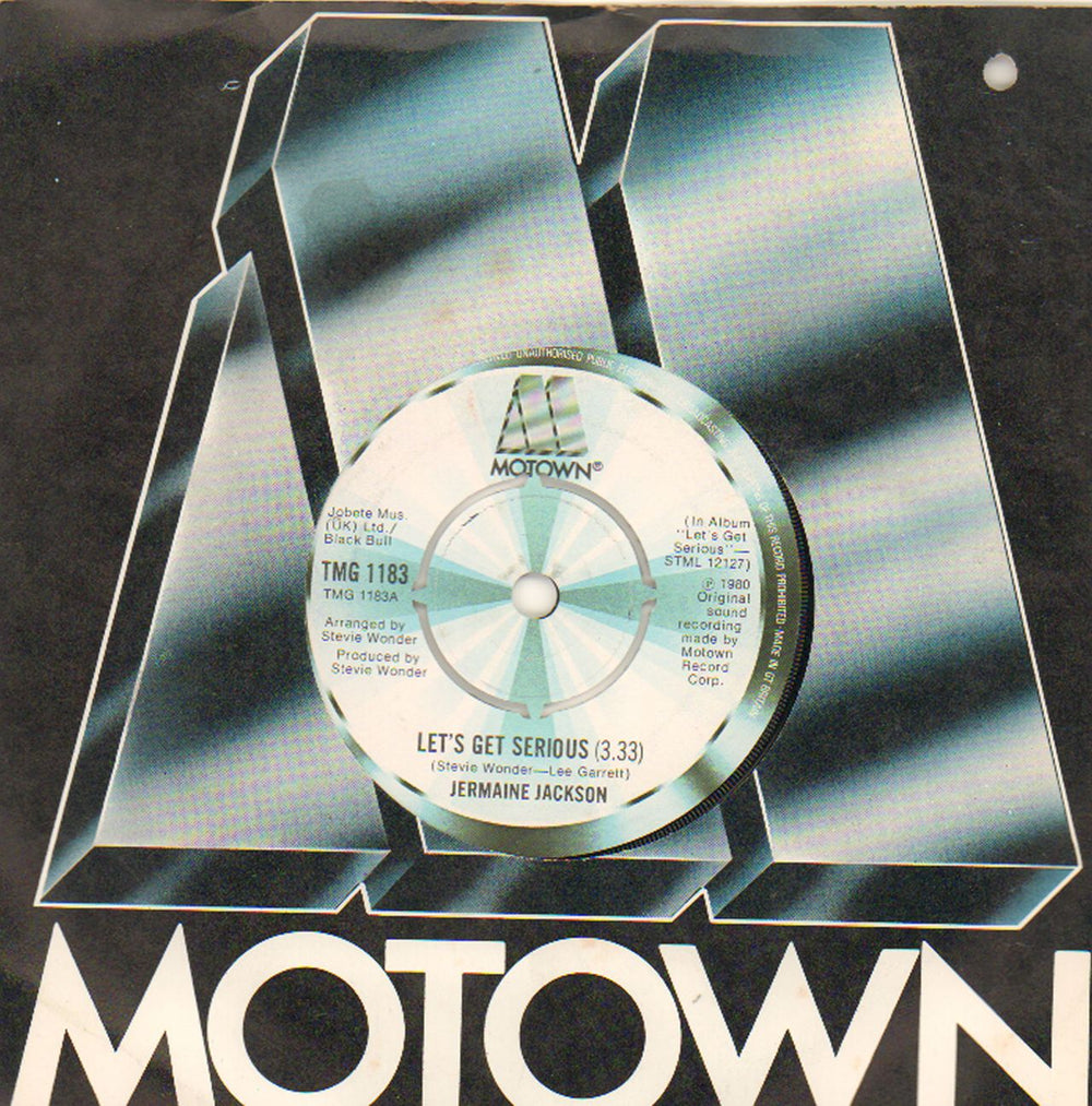 Jermaine Jackson Let's Get Serious UK 7" vinyl single (7 inch record / 45) TMG1183