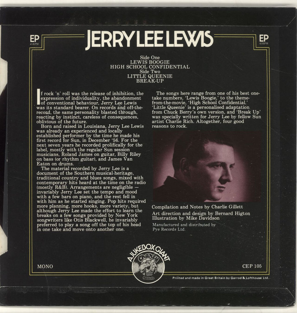 Jerry Lee Lewis Jerry Lee Lewis EP UK 7" vinyl single (7 inch record / 45) JLL07JE674362