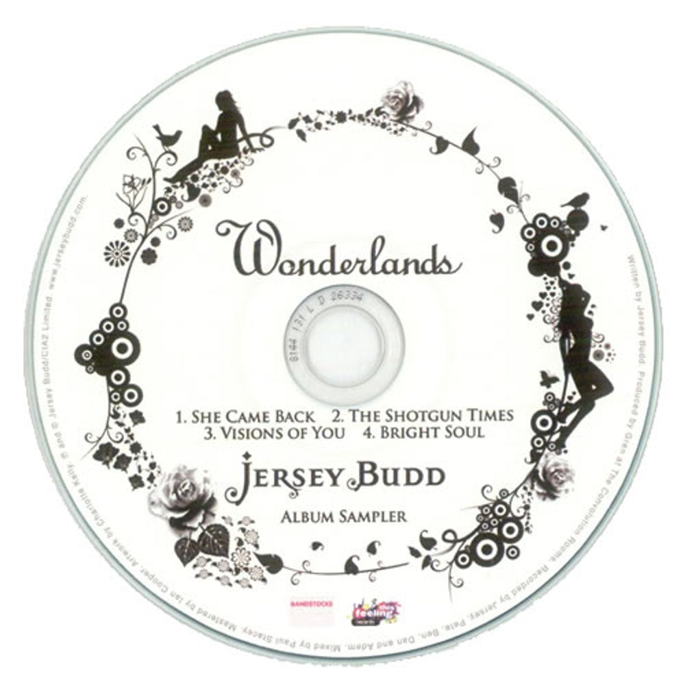 Jersey Budd Wonderlands - Album Sampler UK Promo CD-R acetate cd-r acetate