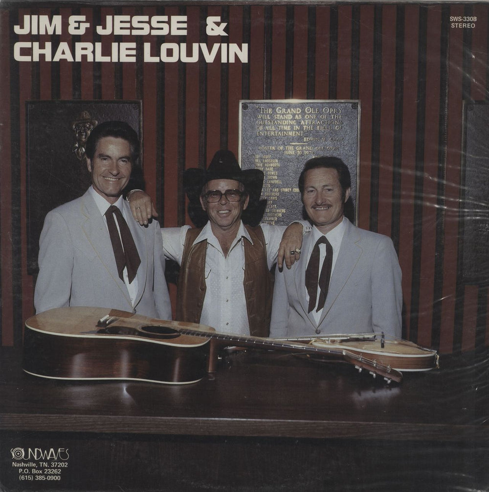 Jim & Jesse Jim & Jesse & Charlie Louvin US vinyl LP album (LP record) SWS-3308