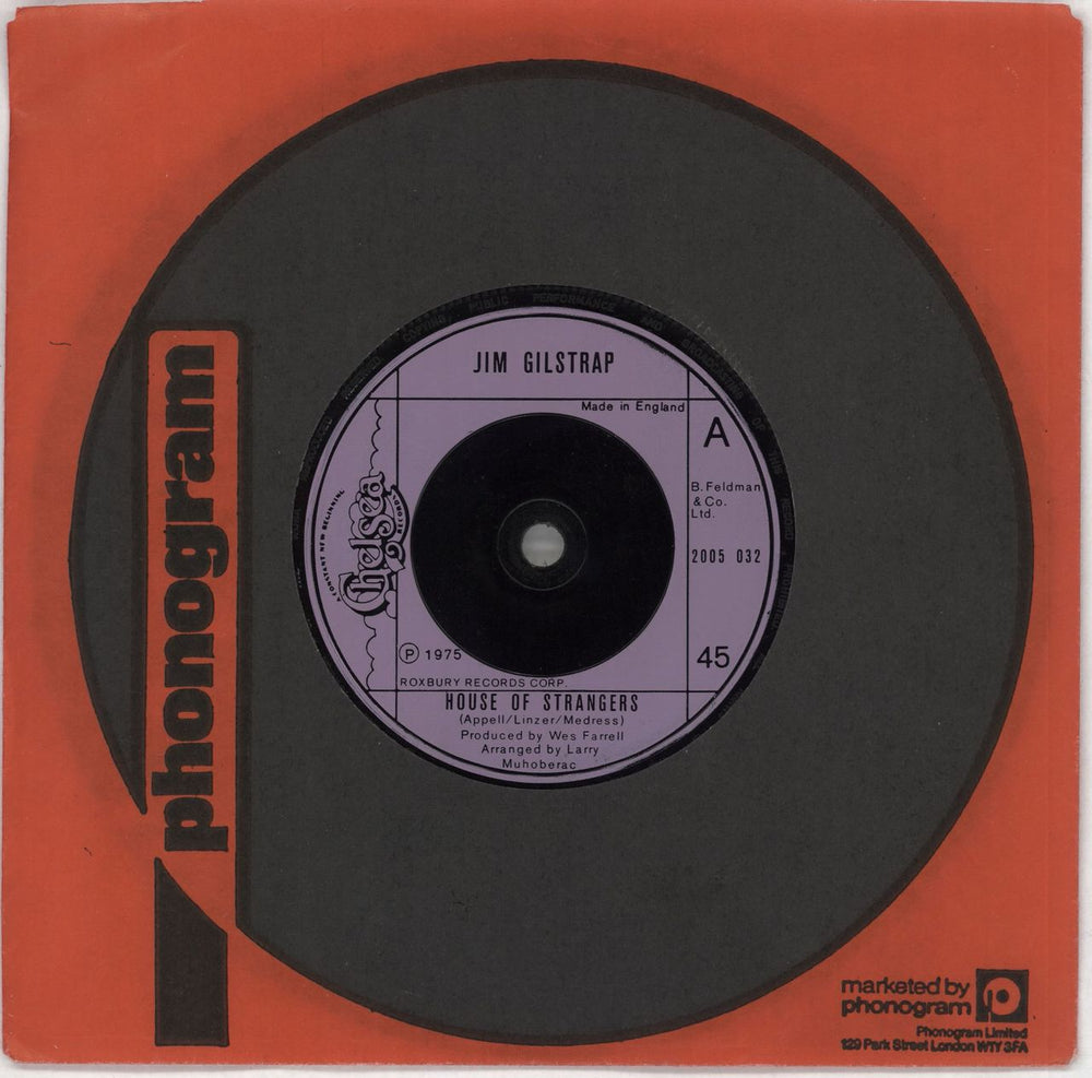 Jim Gilstrap House Of Strangers / Take Your Daddy For A Ride UK 7" vinyl single (7 inch record / 45) 2005032