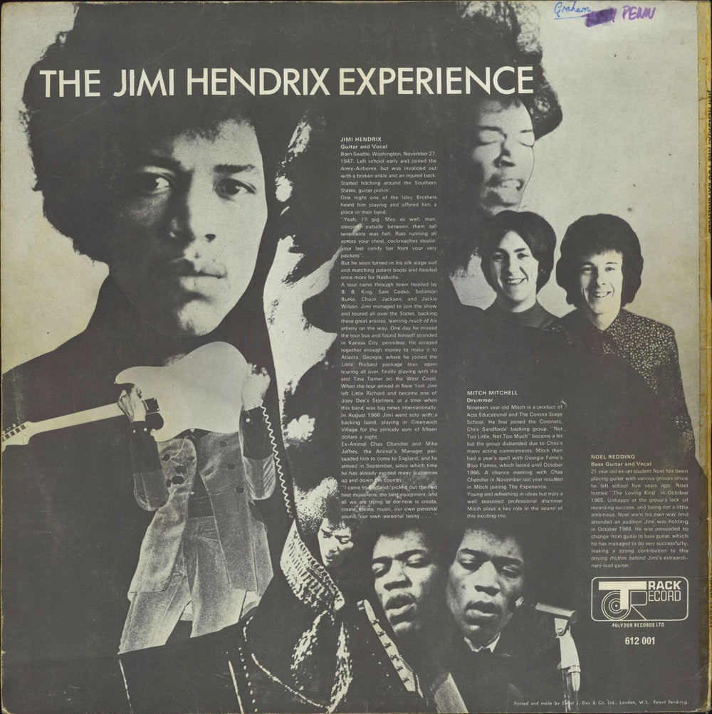 Jimi Hendrix Are You Experienced - 1st - VG - WOC UK vinyl LP album (LP record) HENLPAR407955