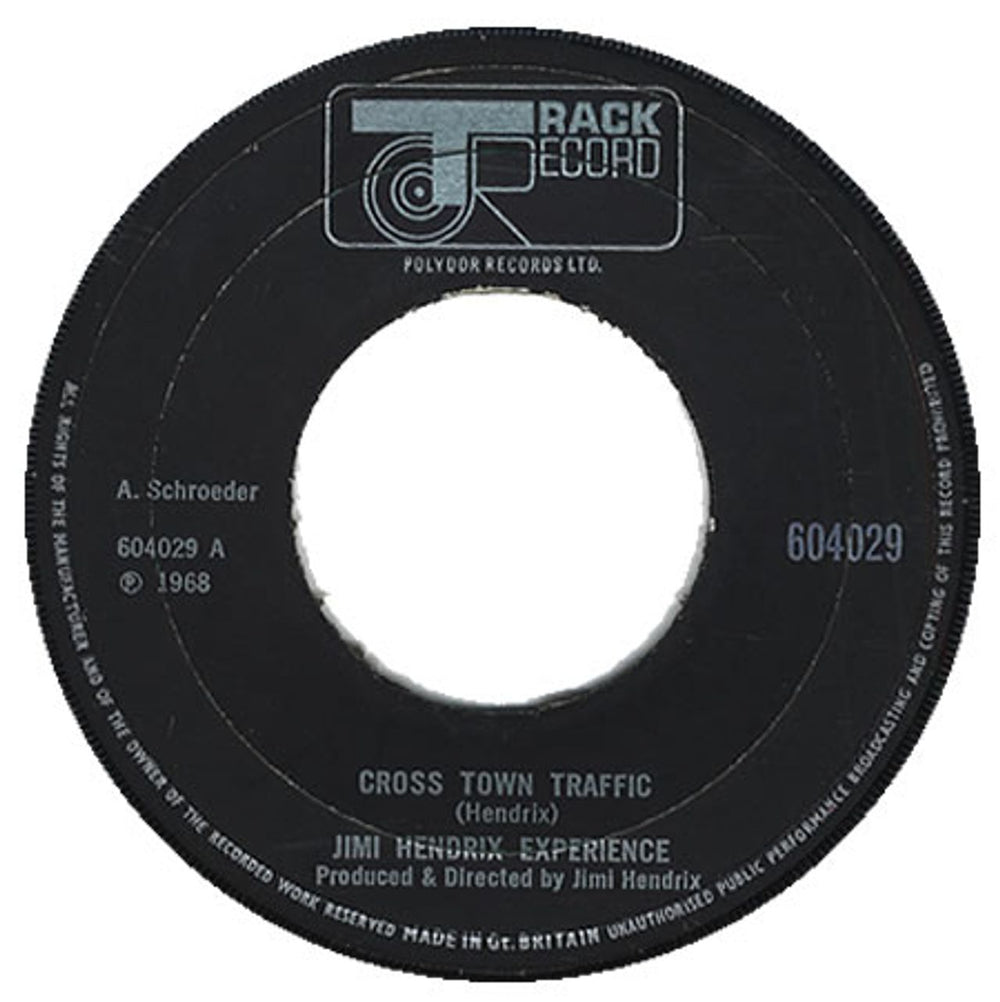 Jimi Hendrix Cross Town Traffic UK 7" vinyl single (7 inch record / 45) 604029