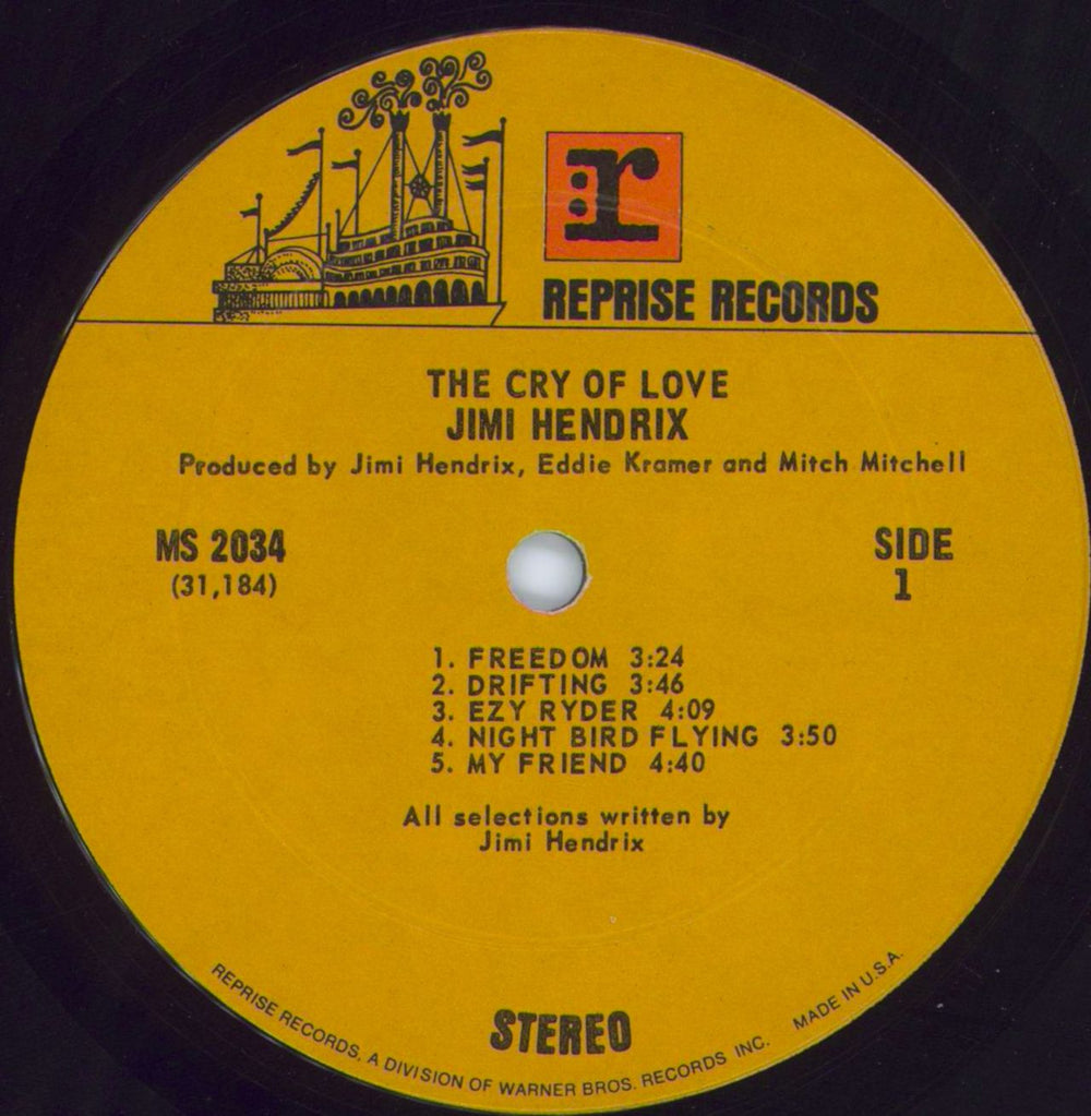 Jimi Hendrix The Cry Of Love - stickered p/s US vinyl LP album (LP record) HENLPTH810402