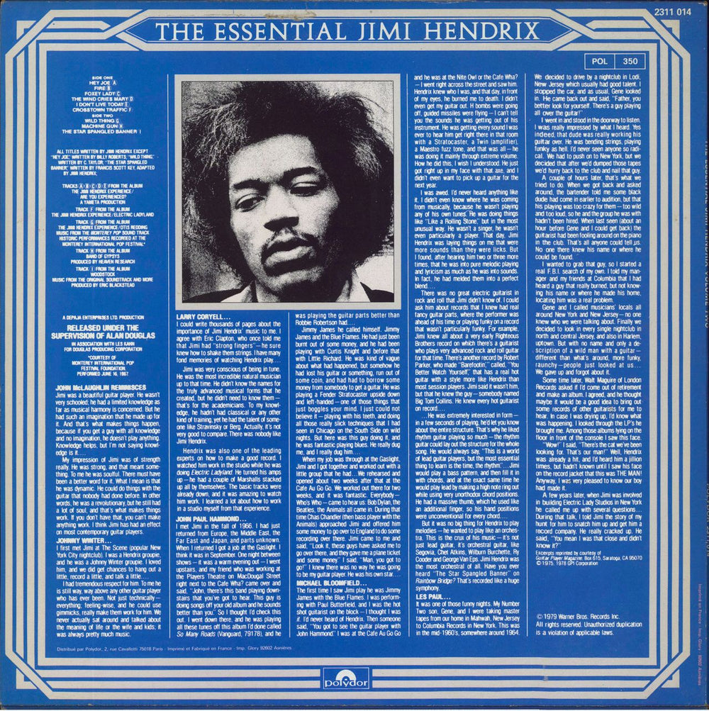 Jimi Hendrix The Essential Jimi Hendrix Volume Two French vinyl LP album (LP record)