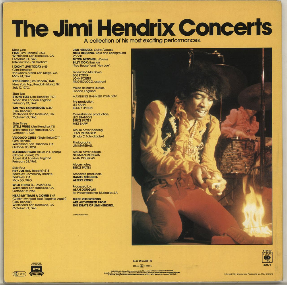 Jimi Hendrix The Jimi Hendrix Concerts - Graduated Orange Label UK 2-LP vinyl record set (Double LP Album)