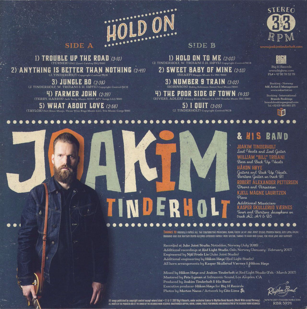 Joakim Tinderholt Hold On UK vinyl LP album (LP record)