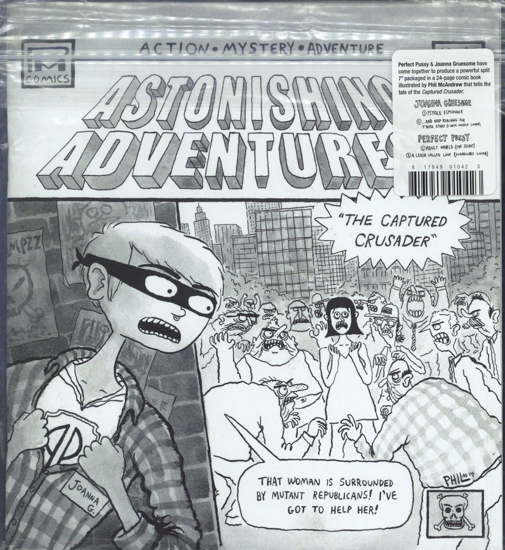 Joanna Gruesome Astonishing Adventures! "The Captured Crusader" US 7" vinyl single (7 inch record / 45) CT/SP-017