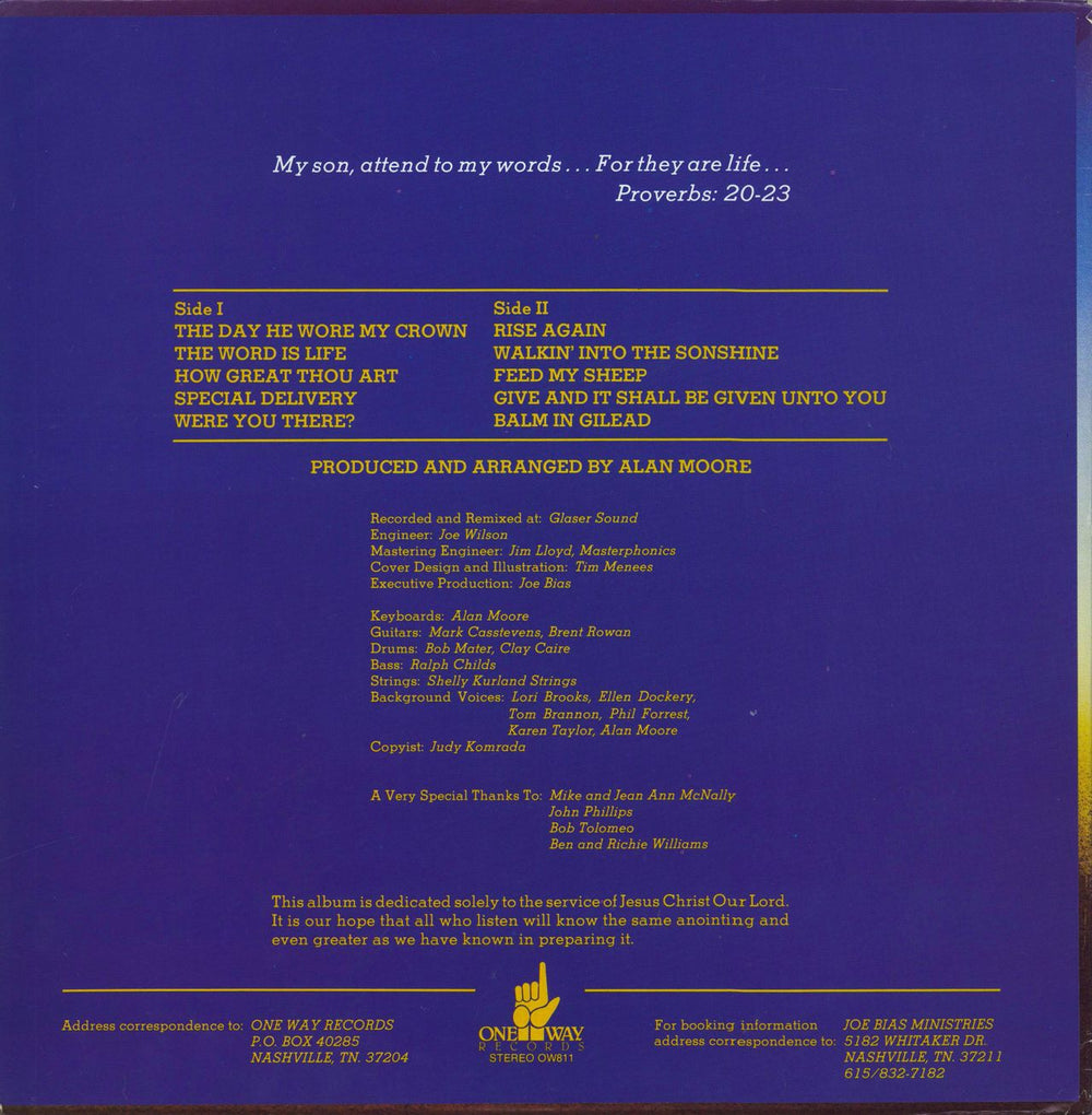 Joe Bias The Word Is Life US vinyl LP album (LP record)