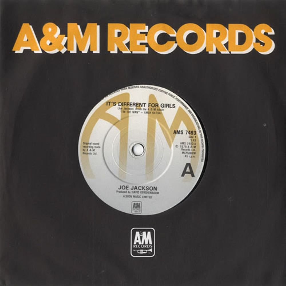 Joe Jackson It's Different For Girls UK 7" vinyl single (7 inch record / 45) AMS7493