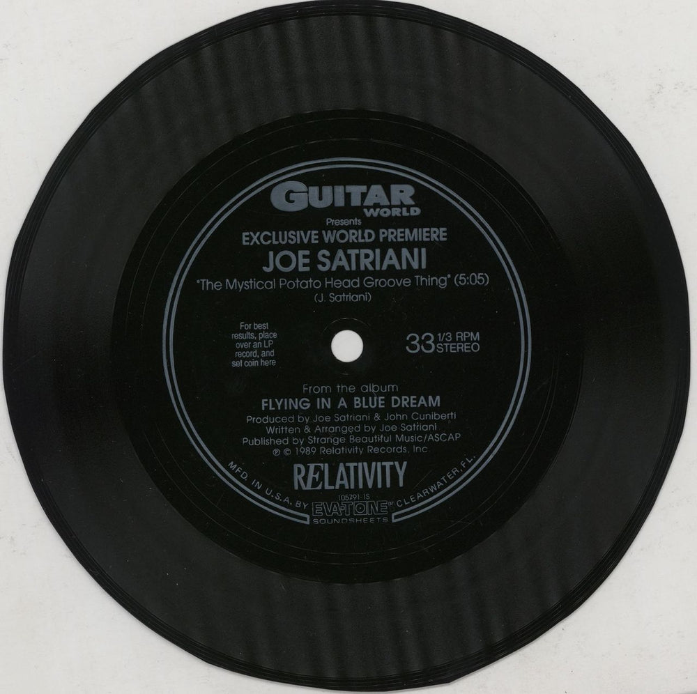 Joe Satriani The Mystical Potato Head Groove Thing - 6" Flexi UK 7" vinyl single (7 inch record / 45) 105791-IS