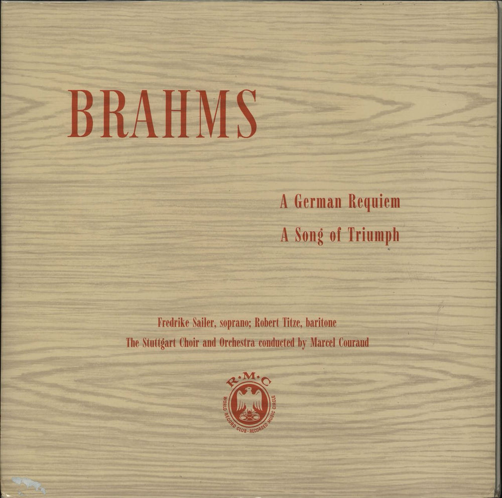 Johannes Brahms A German Requiem / A Song Of Triumph UK 2-LP vinyl record set (Double LP Album) CM44-45