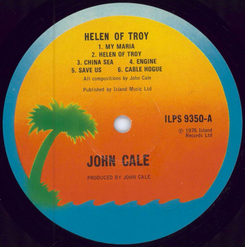 John Cale Helen Of Troy - Blue Label UK vinyl LP album (LP record) JCALPHE707237