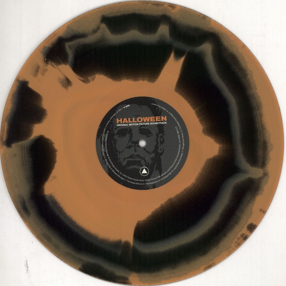 John Carpenter Halloween - Orange and Black Starburst US vinyl LP album (LP record) JZVLPHA728007