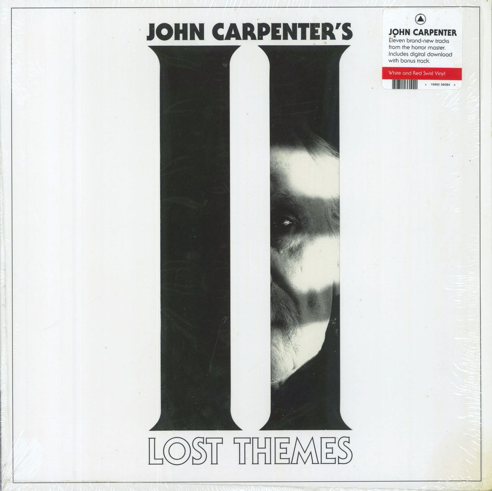 John Carpenter Lost Themes II - White & Red Swirl Vinyl + Shrink US vinyl LP album (LP record) SBR-150