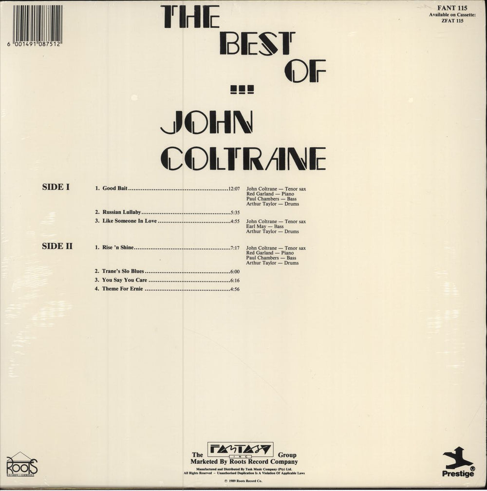 John Coltrane The Best Of... John Coltrane - Sealed South African vinyl LP album (LP record)