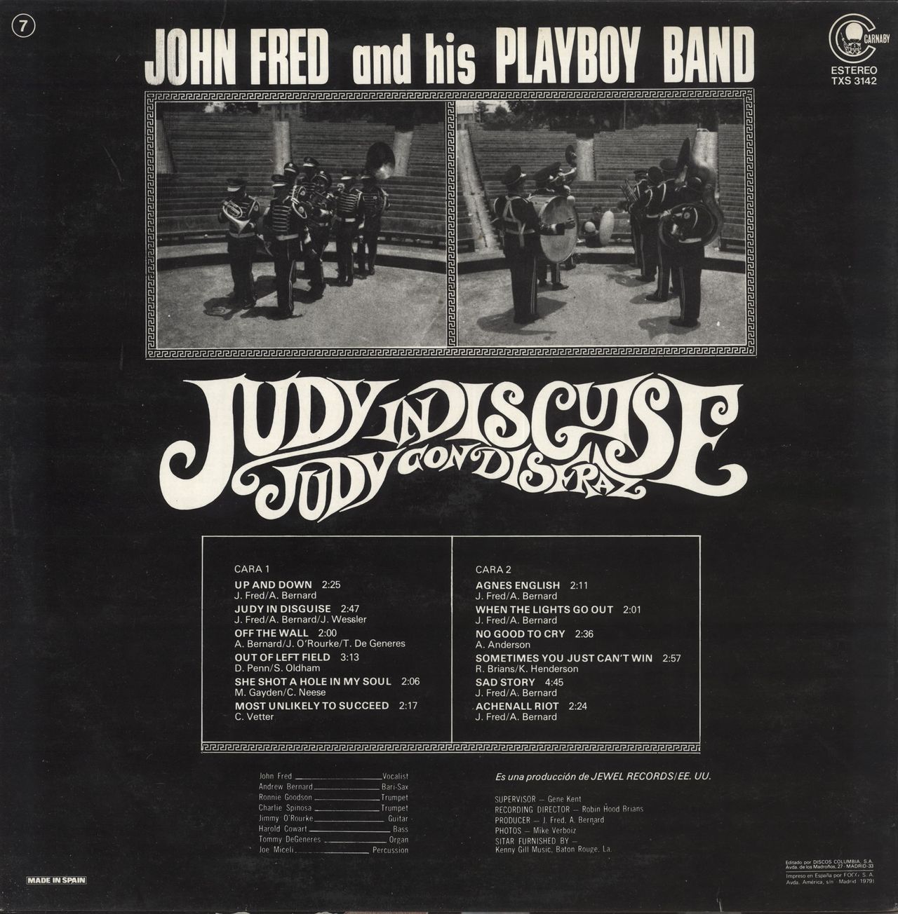 John Fred u0026 His Playboy Band Judy In Disguise Spanish Vinyl LP —  RareVinyl.com