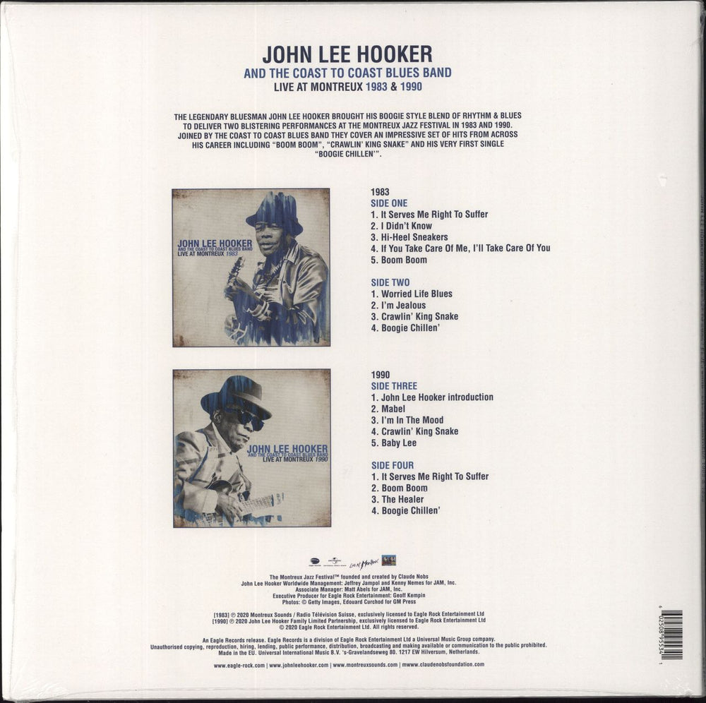 John Lee Hooker Live At Montreux 1983 & 1990 - 180gm Vinyl - UK 2-LP vinyl record set (Double LP Album) 602508955341