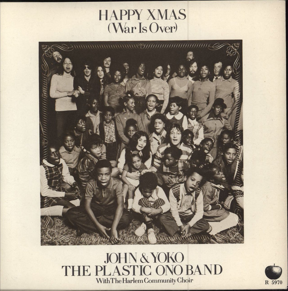 John Lennon Happy Xmas (War Is Over) - 4pr - P/S - Sample UK 7" vinyl single (7 inch record / 45) R5970