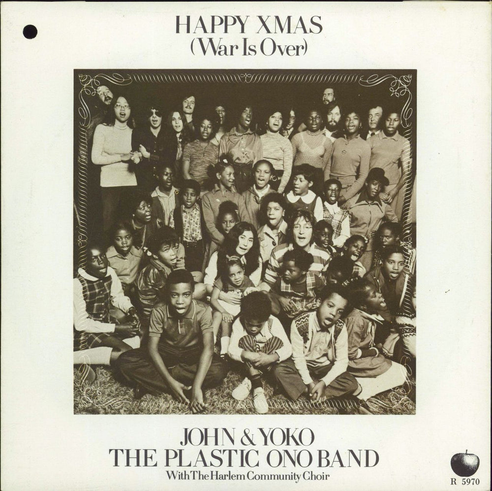 John Lennon Happy Xmas (War Is Over) - 4pr - P/S UK 7" vinyl single (7 inch record / 45) R5970