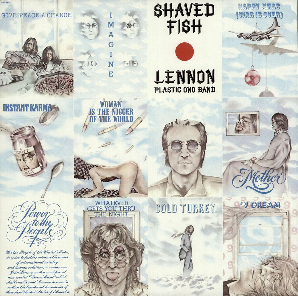 John Lennon Shaved Fish Canadian vinyl LP album (LP record) SW-3421