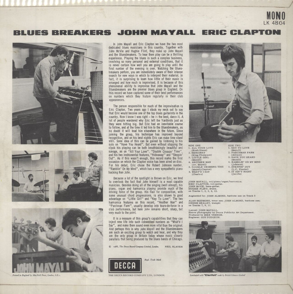 John Mayall Blues Breakers - 1st (A) UK vinyl LP album (LP record)