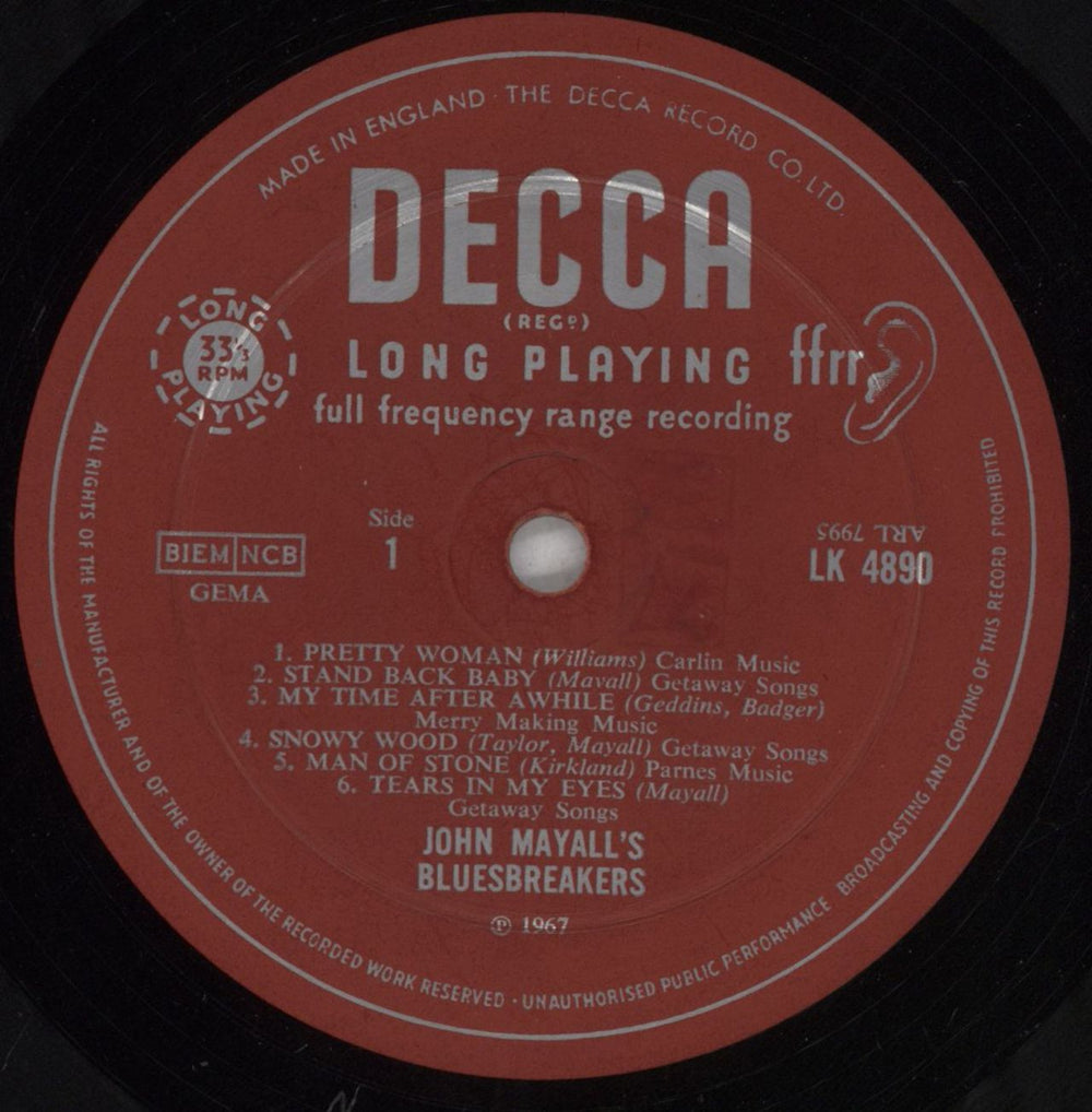 John Mayall Crusade - VG UK vinyl LP album (LP record) JOMLPCR203650