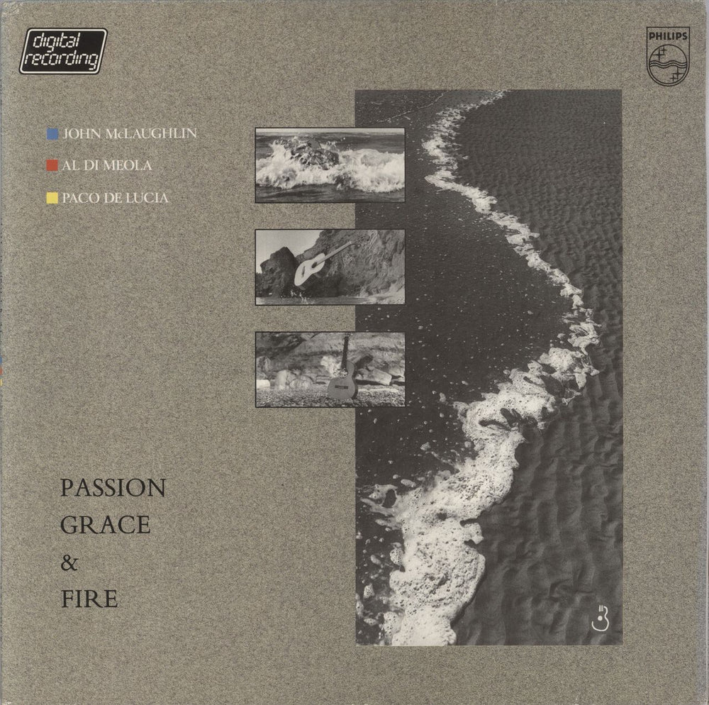 John McLaughlin, Al DiMeola & Paco De Lucia Passion, Grace & Fire Dutch vinyl LP album (LP record) 811334-1