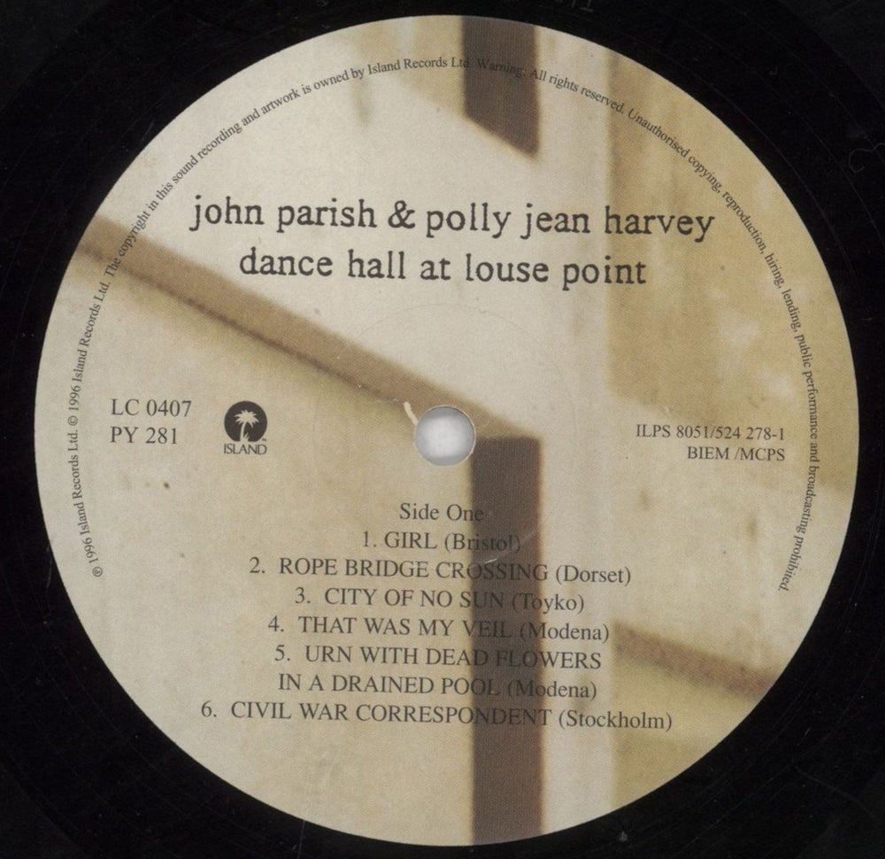 John Parish & Polly Jean Harvey Dance Hall At Louse Point - EX UK vinyl LP album (LP record) 375LPDA818083